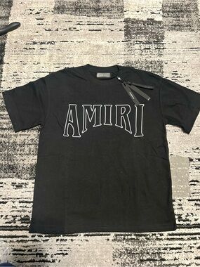 AMIRI Black Graphic Logo Short Sleeve Tee